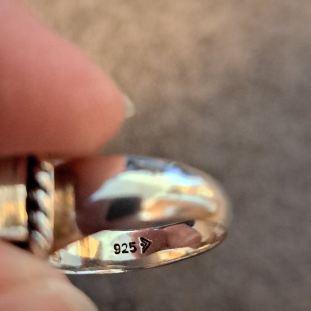 Vintage Silpada 925 Sterling Silver Princess Cut Cubic Zirconia Ring - Geometric - Picture 3 of 13